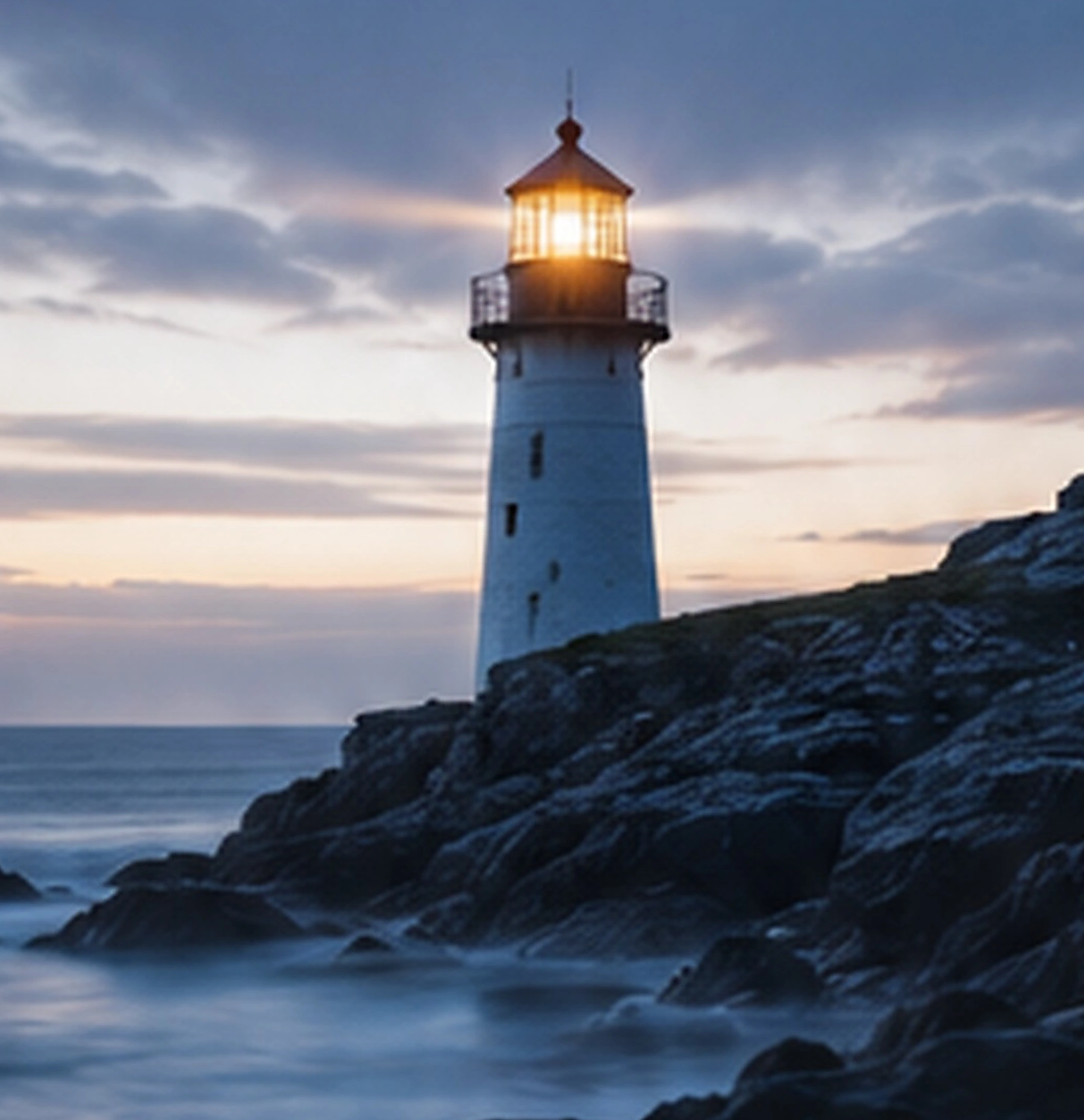Lighthouse on a rocky coastline, representing operational readiness, assurance and dependable service