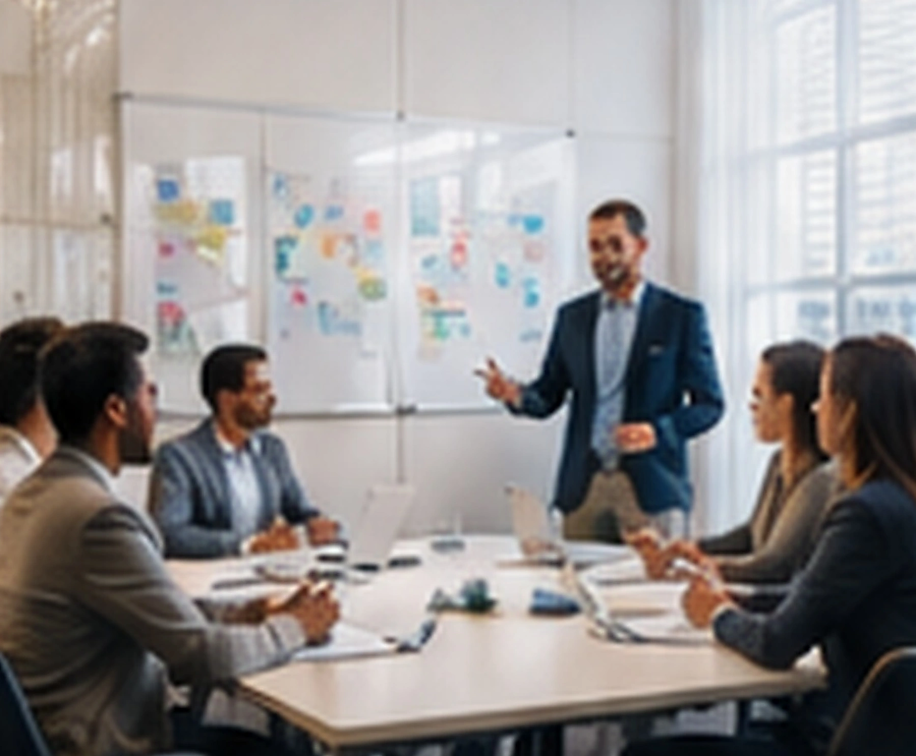 Consultancy workshop in a modern meeting room, representing practical service management guidance and collaborative improvement